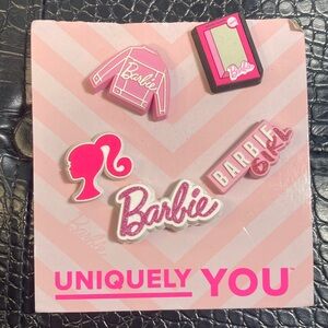 NWT Barbie X CROCS 5 Jibbitz COPYRIGHT Mattel and Crocs